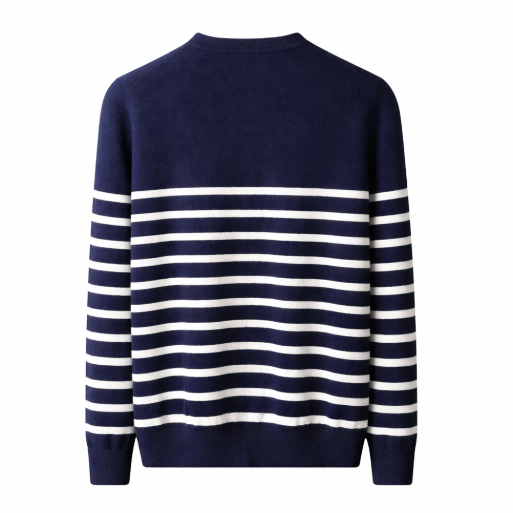 Navy Line Knit