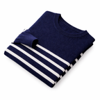 Navy Line Knit