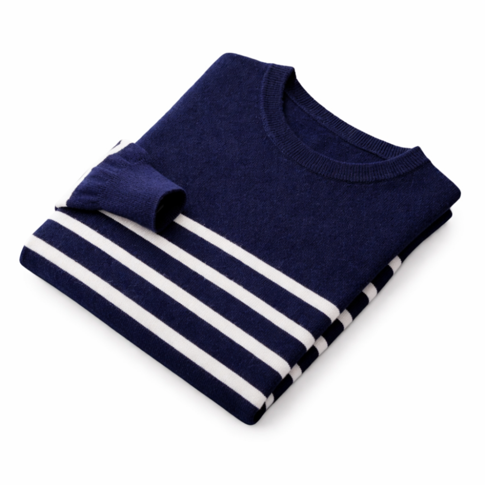 Navy Line Knit
